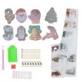 thumbnail image 2 of Widely Use 8Pcs Keychain  Painting,  Painting Set  Painting Keychain, Home Decor For Festival, 2 of 8