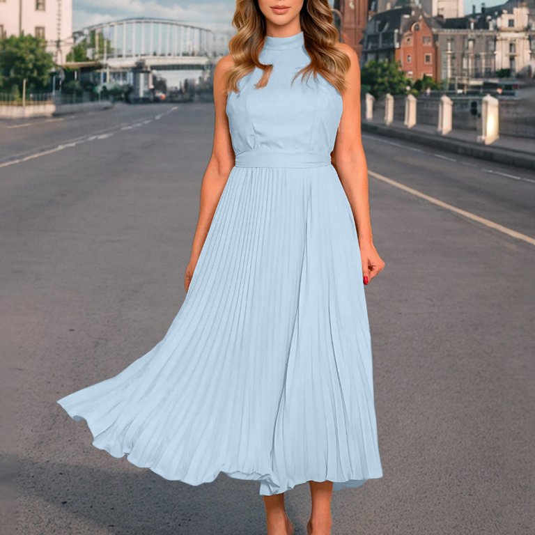 classy formal maxi dress Newshows Womens 2025 Formal Evening Gowns Maxi Dress Cocktail Party V Neck Sleeveless Wedding Guest Long Elegant Dress(Black,S) at Amazon Women's Clothing store