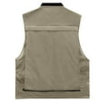 thumbnail image 6 of HOOMEUMY Mens Cargo Vest Sleeveless Clothes Fashion 2025 Trendy Classic Solid Coat V-Neck Jacket Quick Dry Design Casual Workout Yellow XXXL, 6 of 6