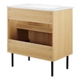 thumbnail image 4 of Sink Vanity Cabinet, White Oak, Wood, Hotel Bedroom Bathroom, Modern Contemporary HB36417, 4 of 15