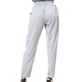 thumbnail image 6 of Women's Classic Knit Pants-Pull On Dressy Casual Slacks Elastic Waist,Tapered Leg,Side Seam Pockets, 6 of 6