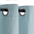 thumbnail image 2 of Superior Linen Blackout Curtains Set of 2, Grommet Header Curtain Panel Pair, Teal, 52"W x 84"L, 2 of 8