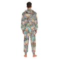 thumbnail image 4 of FORMRS Onesies Pajama for Adults Unisex Hoodie Winter Jumpsuit One Piece Sleepwear, Sizes S-2XL, Colorful Water Lilies Pattern, 4 of 7