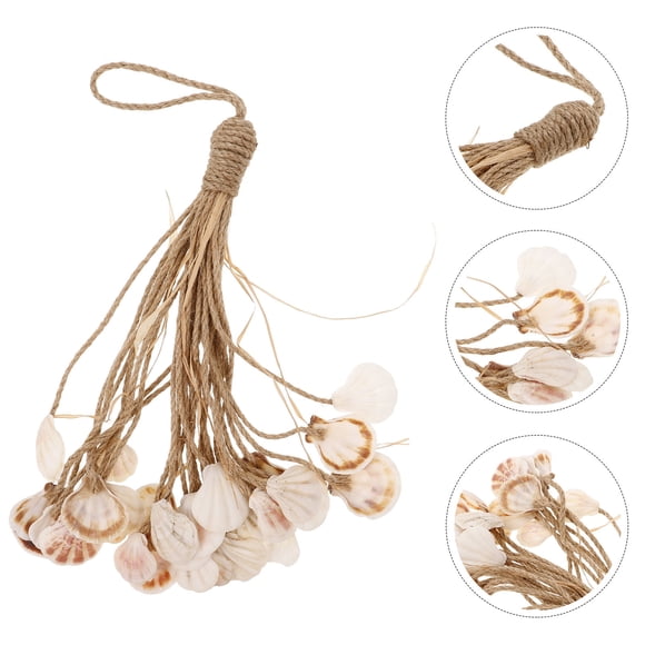 WASHWEPE Adorno Colgante De Conchas Con Resistente Para Del Hogar Color Marrón Claro