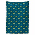 thumbnail image 2 of Yellow Bird Tablecloth, Funny Abstract Chickens Pattern, Rectangle Satin Table Cover Accent for Dining Room and Kitchen, 60" X 84", Sea Blue Multicolor, by Ambesonne, 2 of 2