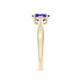 thumbnail image 3 of Angara Natural 0.8 Ct. Tanzanite with Diamond Classic Ring in 14K Yellow Gold for Women (Ring Size: 11.5), 3 of 9