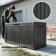thumbnail image 3 of EasyUp 80 Gallon Resin Deck Box, Lockable Patio Outdoor Storage Box for Furniture, Garden Tools and Tools Storage, Waterproof Outside Storage Boxes（Black）, 3 of 8