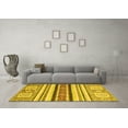 thumbnail image 3 of Ahgly Company Machine Washable Indoor Rectangle Oriental Yellow Modern Area Rugs, 7' x 10', 3 of 4