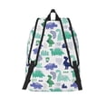 thumbnail image 2 of Lsque Dinosaur Pattern Canvas Daypack, Durable Backpack, High-quality Versatile Backpack,Vintage Compact Backpack-Small, 2 of 6