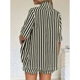 thumbnail image 2 of Two Piece Outfits for Women 2025 Striped Shirt & Shorts Set, 2 of 5