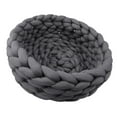 thumbnail image 4 of DOLITY Panier pour Chat en Coton Tricoté, Panier pour Chat Doux Fait à la Main, Lit pour Fournitures pour Animaux, Gris Foncé 40 cm, 4 of 9
