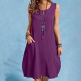 thumbnail image 2 of Vestidos Para Mujer Vestidos Casuales Vestido Sin Mangas Con Bolsillos Sólidos Y Cuello Redondo Erógeno de Moda Odeerbi ODB161237, 2 of 7