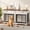 White, variant on Kicctian 70.9" Heavy Duty Double Dog Crate Furniture for 2 Medium to Large Dogs, Wooden Indoor Kennel with 3 Drawers, Multi-Functional End Table & TV Stand,Grey