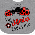 thumbnail image 4 of Inktastic My Mimi Loves Me with Cute Ladybugs Boys or Girls Baby Bib, 4 of 4