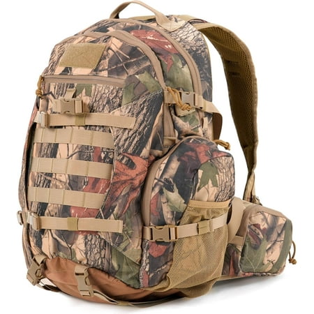 900D Waterproof Hunting Backpack for Men 35L Large Durable Hunting Day Pack with Bow/Rifle Holder,Camo Hunting Pack with Rain Cover and Multiple Organized Pockets