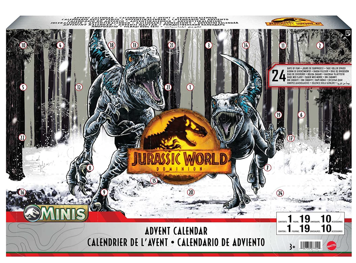 Jurassic World Dominion Holiday Advent Calendar 24 Day Countdown Toy  Dinosaurs - Walmart.com