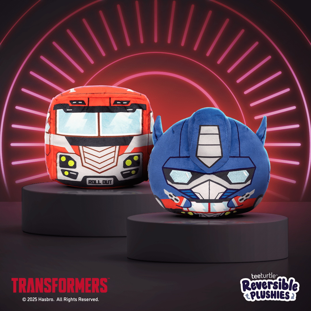 TeeTurtle Transformers Optimus Prime 6 Inch Reversible Plush Toy
