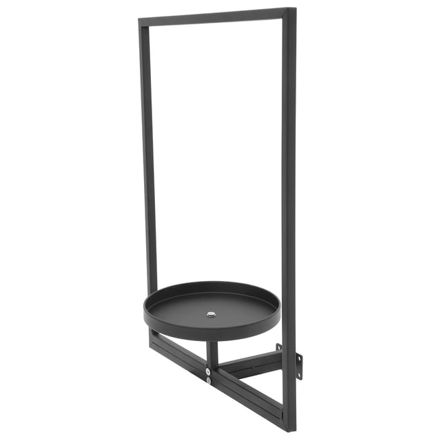 IDEANATEGRATE Estante De Pared Para Plantas Negro De Metal Para Moderno Y