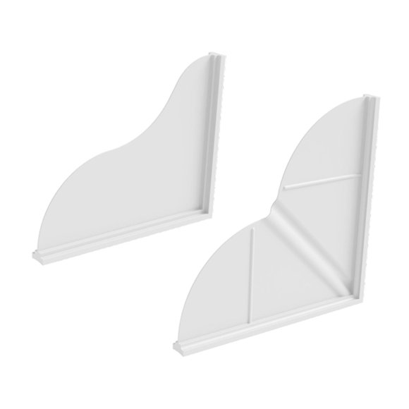 DimyFew 2 Shower Enclosures, Bathtub Corners, Water Protection, Portable, High-quality, Professional, Durable, Accessories Made of [material Not Specified] White