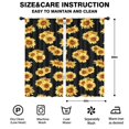 thumbnail image 2 of Blackout Kids Curtains,Black Yellow Sunflower Pattern Childrens Insulated Curtains Set Of 2,Bedroom Essentials,Toddler Room Decor 42"x84", 2 of 5