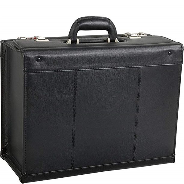 AmeriLeather Leather Pilot Case Black