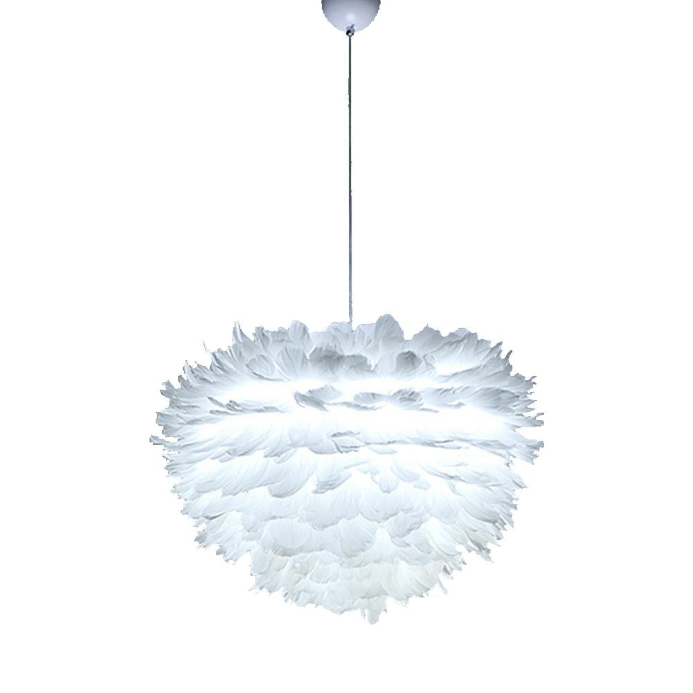 white feather light shade