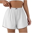 thumbnail image 2 of HongQid Soft Lounge Shorts for Women Elastic Waist Casual Sleepwear Lightweight Cozy Pajama Bottom Gray L, 2 of 4