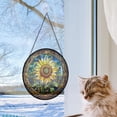 thumbnail image 5 of Sacred Sunflower 4 Stained Glass Window Hanging, Xmas Hanging Ornament, Gift for Mom, Valentine Ornament Gift, Festival Gift Ornament, Keepsake 2025, 5 of 6