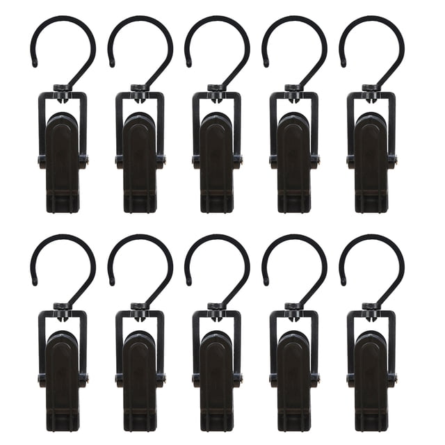 10pcs Outdoor Camping Clips Picnic Storage Clips Windproof Hangers Hook Clips