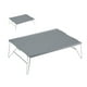 thumbnail image 4 of Mesa de picnic plegable para exteriores para barbacoa, ligera y duradera, de aluminio gris, mesa de camping portátil, 4 of 8