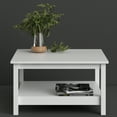 thumbnail image 6 of Tvilum Madrid Living Room Coffee Table with 1 Fixed Open Shelf, White, 6 of 9
