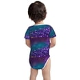 thumbnail image 5 of Daiia Purple and Green Glitter Printed Unisex-Baby Short Sleeve Onesies Bodysuits Baby Climbing Clothes Soft and Comfortable Romper with Expandable Shoulder Design-2 Years, 5 of 8