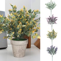 D-GROEE Artificial Plastic Flowers Artificial Flower Shrub Purple Lavender Artificial Plant UV Resistant Fake Flowers for Outdoors Indoors Hanging Planter Home Garden Wedding Decor