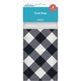 thumbnail image 3 of (6 pack) Way to Celebrate! Paper Black Buffalo Plaid Party Cookie Bags, 8ct, 3 of 4