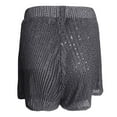 thumbnail image 6 of WAYUTE Womens Shorts Sparkling Sequined Double Layer Mesh Shorts Dance Performance Casual Fashion Shorts, 6 of 6