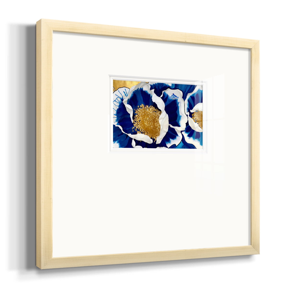 Glue and Gold FloralPremium Framed Print