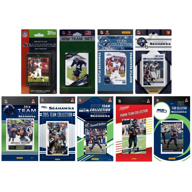 C&I Collectables NFL Seattle Seahawks 10 Different Licensed Trading Card Team Sets