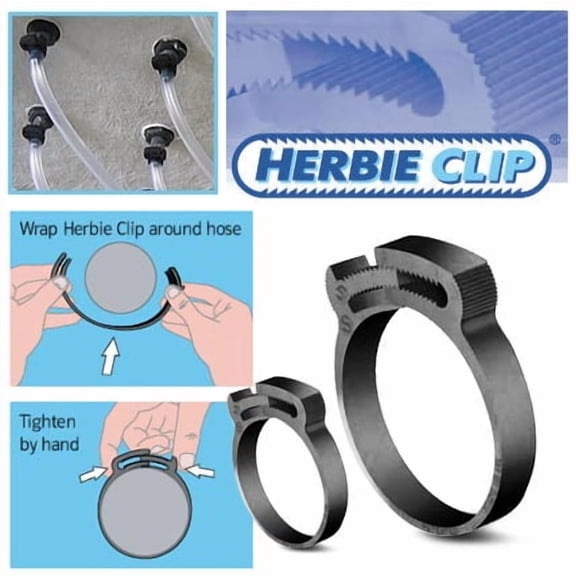 PLASTIC HOSE CLAMP - HERBIE CLIP - 0.59 - 0.69INCH - BLACK - PA66