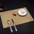 thumbnail image 6 of Inyahome Round Table Placemats Wedge Placemat Set of 1/4/6 Non Slip Heat Resistant Woven Vinyl Table Mats Indoor Outdoor, 6 of 7