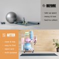 thumbnail image 4 of Estante de almacenamiento para esterillas de yoga Shelf LIANTRAL de metal con ruedas, 4 of 7