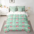 thumbnail image 2 of Homewish Cute Cartoon Bowtie 7-Piece Twin Bedding Sets,White Christmas Snowflake Bedding Comforter Set,Pink Bow Knot Sheet Sets For Girls Kids,Breathable Home Decor Reversible, 2 of 8