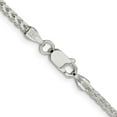 thumbnail image 3 of 925 Sterling Silver Franco Chain Styles Necklace 2.55 mm D/C Square 24 inch, 3 of 4