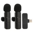 thumbnail image 2 of Wireless Lavalier Microphone One Tows Two Plug and Play Noise Reduction Mini Lapel Microphone for Recording Live Stream K9 Type C, 2 of 5