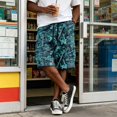thumbnail image 6 of Mens Athletic Shorts High Waist Drawstring Cargo Shorts Summer Soft Baggy Stretch Workout Shorts, S, 6 of 7