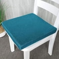 thumbnail image 1 of Nvzi Cojín de espuma suave para asiento, almohadilla gruesa para silla, cojín para silla de 20 x 20 x 2 pulgadas con funda extraíble, para alivio y comodidad, azul pavo real, 1 of 3