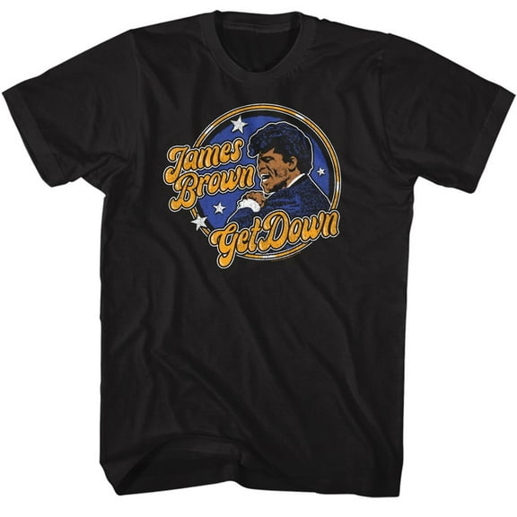 James Brown Get Down Circle Black T-Shirt