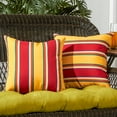 thumbnail image 3 of Carnival Stripe 17 x 17 in. Outdoor Square Accent Pillow, Set of 2, 3 of 6