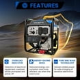 thumbnail image 3 of Efurden 4400W Inverter Generator Gas Powered, Portable Gas Generator for Home and Outdoor Use, Leightweight and ECO Mode (Blue), 3 of 7