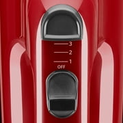 خلاط يدوي KitchenAid Ultra Power 3 سرعات، أحمر إمبراطوري، موديل KHM312ER