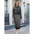 thumbnail image 2 of Women'S Sweater Set Cardigan Autumn Casual Loose Going Out Casual Suit, 2 of 7